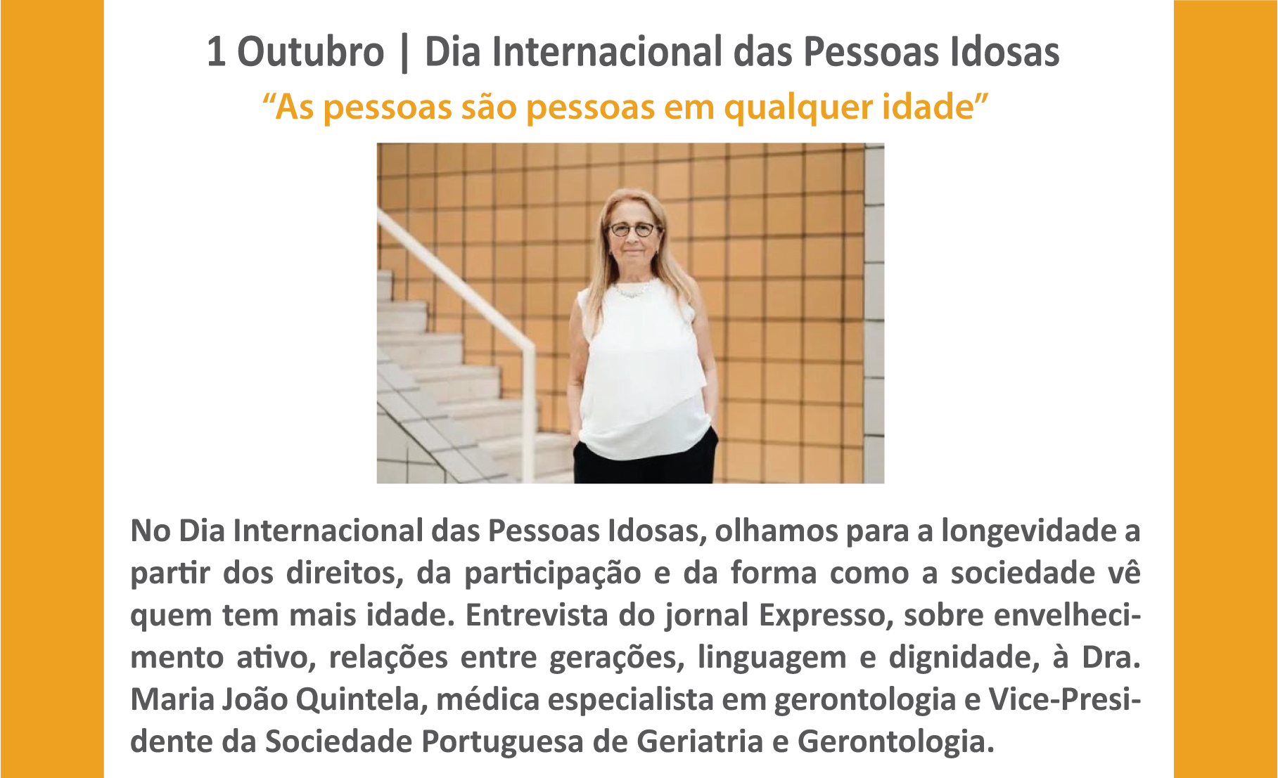 “As pessoas são pessoas em qualquer idade”